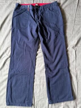 Tommy Jeans Hilfiger Navy Blue Pants Straight Leg 100% Cotton Juniors Size 13